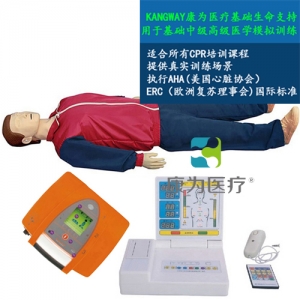 “康為醫療”KDF/CPR203000全功能急救心肺復蘇、AED真實除顫標準化模擬病人(2017CPR培訓課程暢銷品）